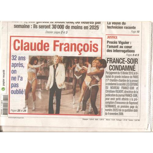 Revue France Soir Claude François 11/03/2010