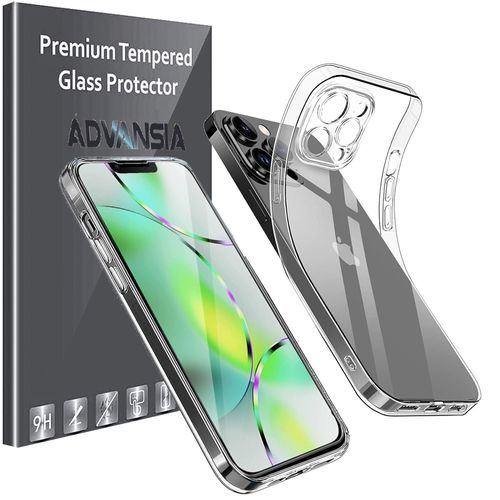 Advansia Coque Housse Etui Pour Iphone 14 Pro Max Transparent Silicone