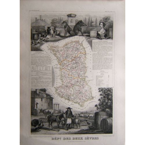 (Levasseur) Grande Carte Département Des Deux Sèvres.1852 Nouvelle Aquitaine
