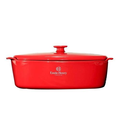 Cocotte Daubière 5,8 L. En Céramique Rouge Grand Cru Emile Henry En Exclusivité Pour Tom Press - Emile Henry