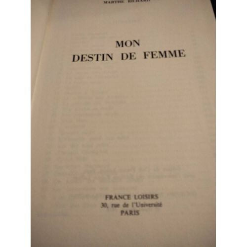 Mon Destin De Femme