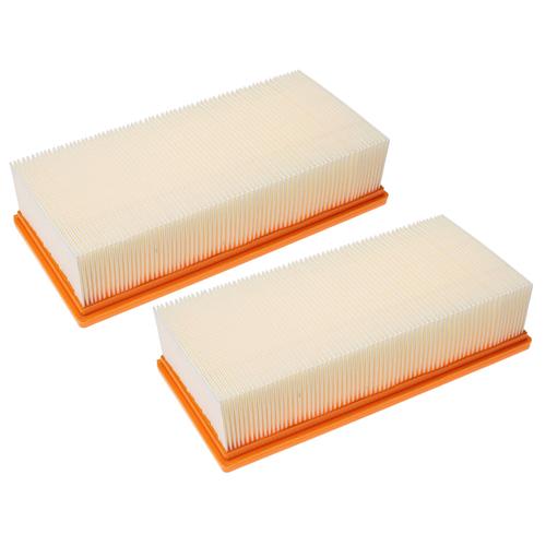 vhbw Lot de 2x filtres plissé plat compatible avec Kärcher NT 65/2 Eco aspirateur sec/humide, aspirateur industriel - Élément filtrant