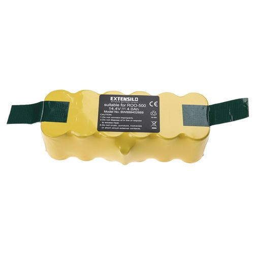EXTENSILO Batterie compatible avec iRobot Roomba 500, 500 APS, 510, 520, 530, 531, 532, 534, 505, 521 robot électroménager (4000mAh, 14,4V, NiMH)
