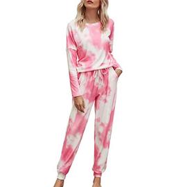 Femmes Automne et Hiver Gradient de Pyjamas Cravate Teints Home