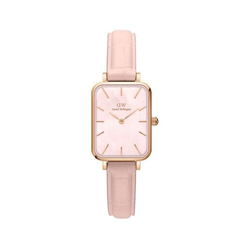 Montre Femme Daniel Wellington Quadro En Cuir Rose