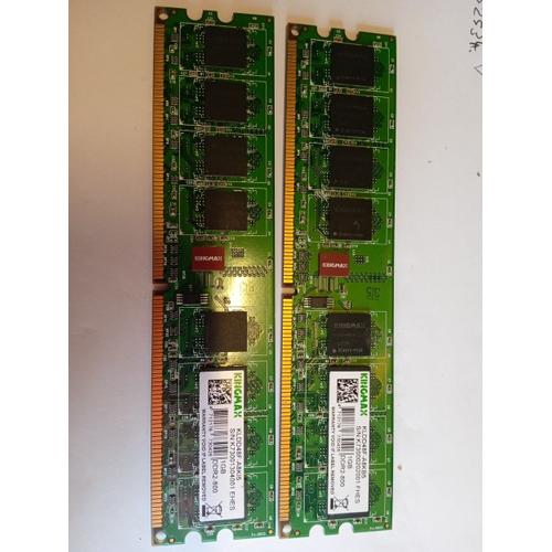 MÉMOIRE PC - RAM - KINGMAX - KLDD48F-A8KB5 - 1GO PC2-6400U - DDR2 800MHZ