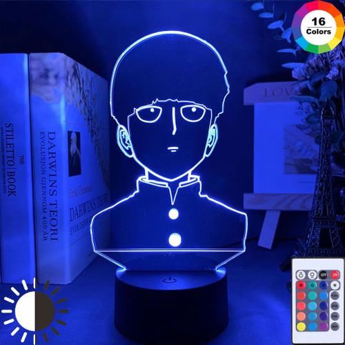 Lampe de chevet LED 3D avec télécommande tactile, luminaire décoratif  d'intérieur, idéal comme cadeau d'anniversaire