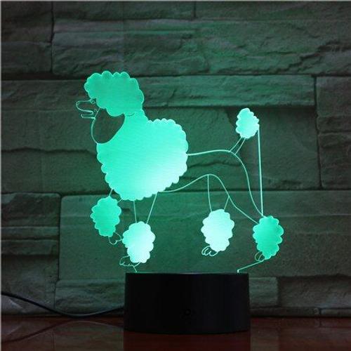 Lampe Led En Forme De Haut-Parleur, Image Animal Chien En 3d, Illusion D'optique Tactile, Lumière Nocturne, Décoration De Maison, En Acrylique, Cadeau D'anniversaire, 16 Couleurs