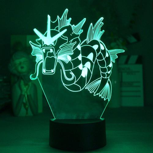 Lampe Led En Acrylique Effet 3d Pour Table De Chevet, Veilleuse De Chevet, Bluetooth, Décor De Dragon Rugissant, Cadeau Pour Enfants