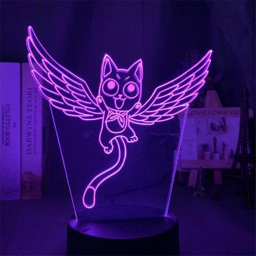 Veilleuse LED En Résine Lampe Créative Forme De Chat Décoration