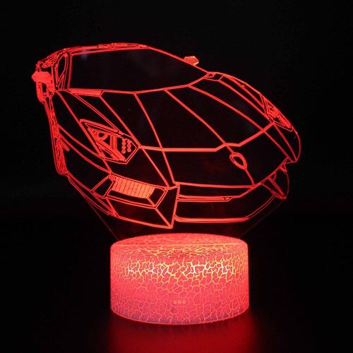 Lampe 3d Led Super Car Usb 2021, Luminaire Décoratif D'intérieur, Idéal Pour Une Chambre À Coucher, Une Chambre À Coucher Ou Un Bureau