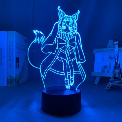 Veilleuse Led Anime No Game No Life, Izuna Hatsuse Pour Chambre À Coucher, Lampe De Décoration À Piles, Cadeau D'anniversaire, Lampe Manga 3d