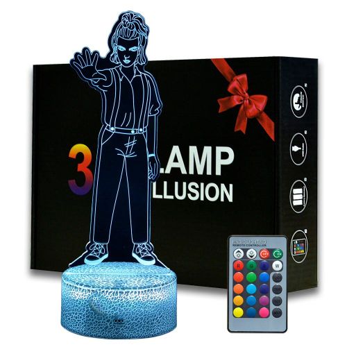 Veilleuse De Stranger Things Avec Illusion 3d, Pour Chambre À Coucher,Lampe De Table, Avec Figurine De Dustin, Eleven, Meilleur Cadeau De Noël Pour Enfant