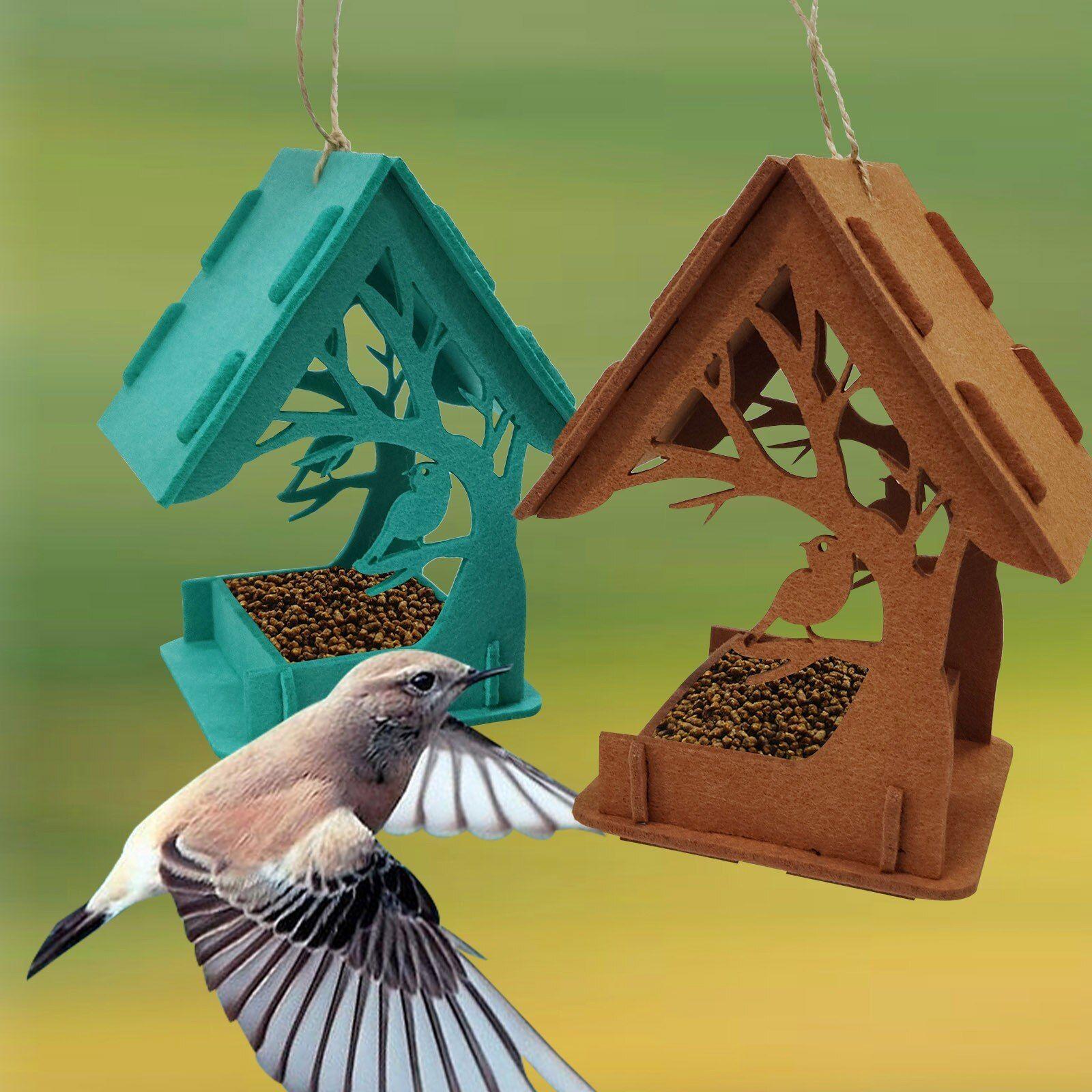 Mangeoire pour colibris avec corde en laine feutrée, maison suspendue pour  oiseaux, décoration d'extérieur pour jardin et cour