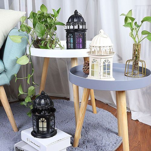 Bougeoir rétro en fer forgé chinois, grande lanterne d'extérieur, en verre, pour le jardin et le sol, décoration de mariage