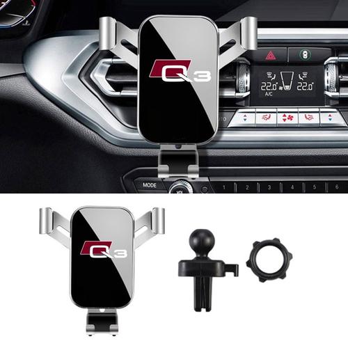 Pour Le Q3 Silver - Support De Téléphone Portable, Navigation Gps, Pour Voiture, Pour Iphone Samsung Huawei Xiaomi Audi