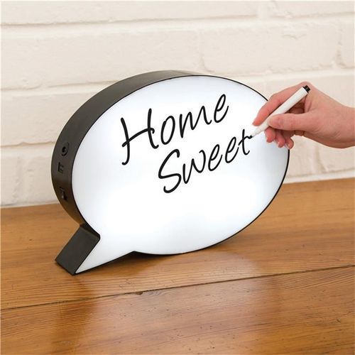 Boîte À Lumière Led Pour Écriture À La Main, Message En Forme De Bulle, Panneau D'écriture, Ajoutez 2 Couleurs De Stylo Pour Fête D'anniversaire Et Mariage