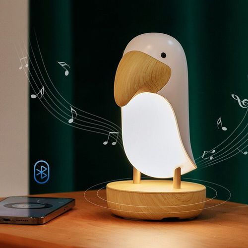 Veilleuse LED USB avec haut-parleur Bluetooth, lumière d'ambiance, luminaire décoratif d'intérieur, Animal mignon, oiseau, idéal comme cadeau, 2022