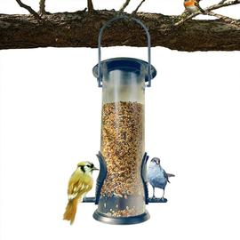 Mangeoire à oiseaux en plastique pour l'extérieur, distributeur de graines  et de graines pour oiseaux sauvages, conteneur alimentaire suspendu