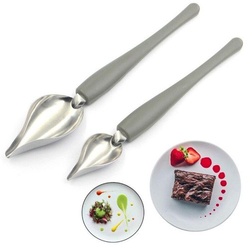 Cuillère À Crayon En Acier Inoxydable, Décoration Chef, Chocolat Crème Sauce, Outils De Dessin, Portable Sauce Peinture Cuillère À Café Cuisine Maison