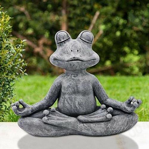 Figurine De Grenouille En Résine, Ornement Artisanal Zen Yoga, Statue De Jardin, Sculpture D'extérieur, Décoration De Maison