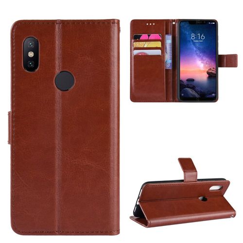 Coque Xiaomi Redmi Note 6 Pro,Etui Pour Xiaomi Redmi Note 6 Pro,Coque En Cuir Pour Xiaomi Redmi Note 6 Pro,Convient A Etui La Xiaomi Redmi Note 6 Pro,Marron