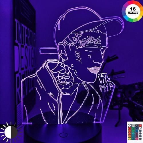 Lampe Led 3d Colorée Pour La Décoration De La Maison Du Rappeur Américain Lil Peep, Veilleuse, Cadeau Pour Les Fans, Nouvelle Collection