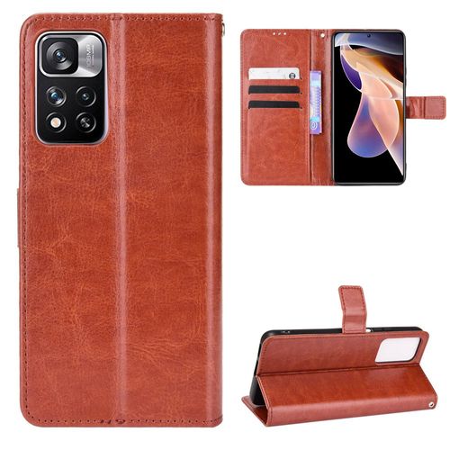 Coque Xiaomi Redmi Note 11 Pro Plus,Etui Pour Xiaomi Redmi Note 11 Pro Plus,Coque En Cuir Pour Xiaomi Redmi Note 11 Pro Plus,Convient A Etui La Xiaomi Redmi Note 11 Pro Plus,Marron