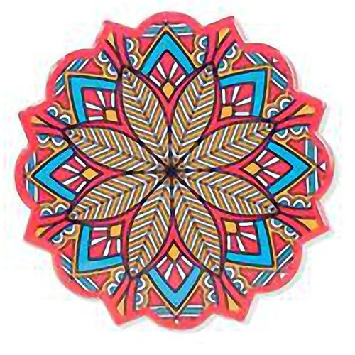 Set De 2 Dessous De Verres Rouges Mandala