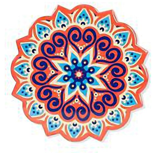 Set De 2 Sous-Verres Orange Mandala