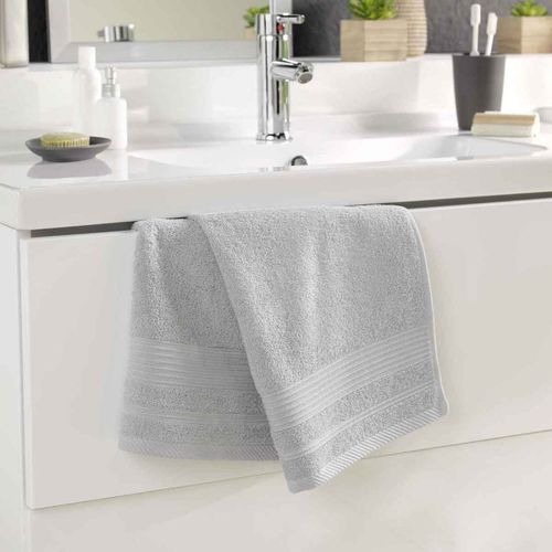 Serviette De Toilette "Tendresse" 50x90cm Gris Perle