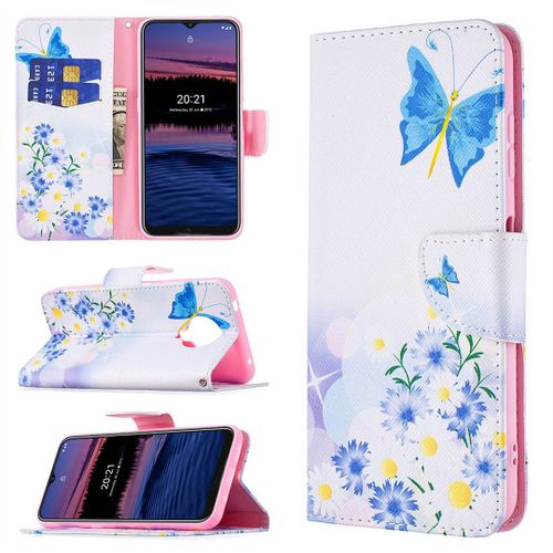 Saturcase Coque Pour Nokia G10 G20 / Nokia 6.3, Beau Motif Pu Cuir Magnétique Flip Portefeuille Support Porte-Carte Protecteur Housse Étui Pour Nokia G10 G20 / Nokia 6.3 (Bo-8)