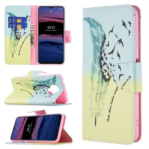Saturcase Coque Pour Nokia G10 G20 / Nokia 6.3, Beau Motif Pu Cuir Magnétique Flip Portefeuille Support Porte-Carte Protecteur Housse Étui Pour Nokia G10 G20 / Nokia 6.3 (Bo-5)