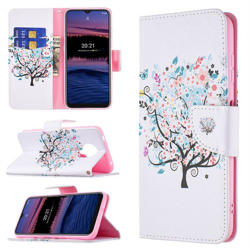 Saturcase Coque Pour Nokia G10 G20 / Nokia 6.3, Beau Motif Pu Cuir Magnétique Flip Portefeuille Support Porte-Carte Protecteur Housse Étui Pour Nokia G10 G20 / Nokia 6.3 (Bo-3)