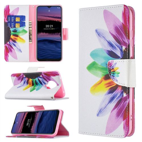 Saturcase Coque Pour Nokia G10 G20 / Nokia 6.3, Beau Motif Pu Cuir Magnétique Flip Portefeuille Support Porte-Carte Protecteur Housse Étui Pour Nokia G10 G20 / Nokia 6.3 (Bo-2)