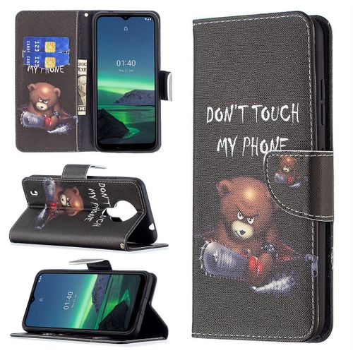 Saturcase Coque Pour Nokia 1.4, Beau Motif Pu Cuir Magnétique Flip Portefeuille Support Porte-Carte Protecteur Housse Étui Pour Nokia 1.4 (Bo-6)