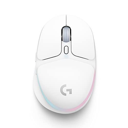 Logitech G G705 - Souris - petites mains - 6 boutons - sans fil - Bluetooth - récepteur USB Logitech LIGHTSPEED - blanc