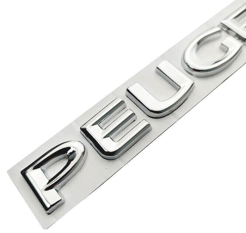Kit Autocollant Emblème Hayon Arrière Peugeot 3008 2013-2016 | Logo Lettres Argent 3D Chrome | Décoration Extérieure