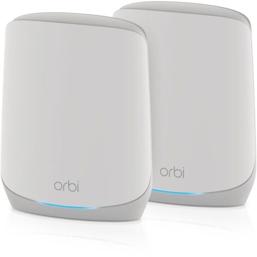 NETGEAR Orbi RBK762S - - système Wi-Fi - (routeur, rallonge) - jusqu'à 5000 pieds carrés - maillage - 1GbE - Wi-Fi 6 - Tri-bande