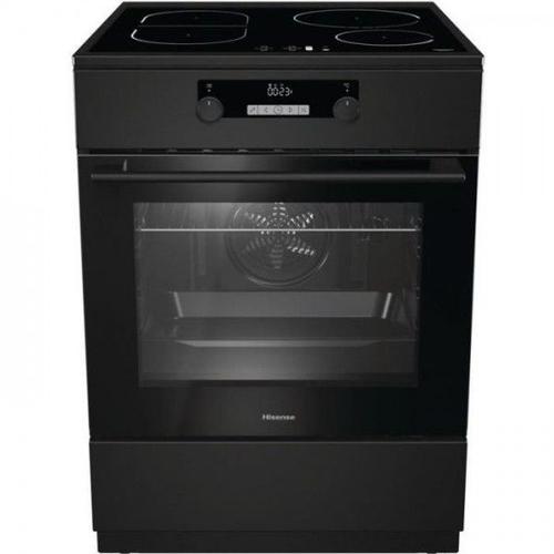 Cuisiniere HISENSE HI65222BB table induction - 4 foyers dont 2 bridgeables - four électrique - catalyse - 71L - Classe A