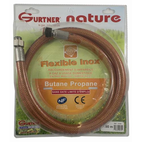 Flexible inox BP Butane Propane GURTNER 2m NF - 19196