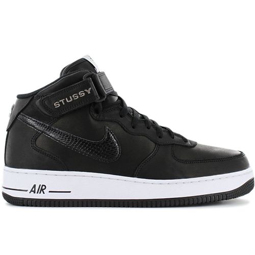 Nike Air Force 1 Mid Sp Stussy Baskets Sneakers Chaussures Cuir Noir Dj7840s001
