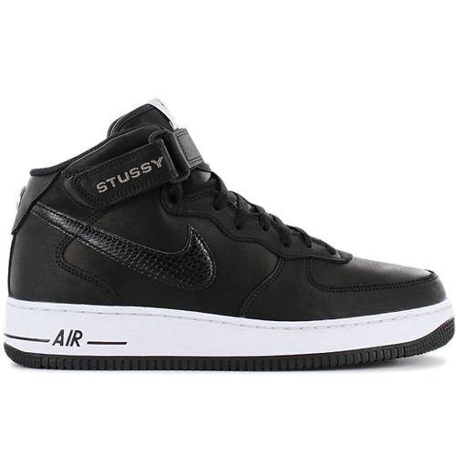Nike Air Force 1 Mid Sp Stussy Baskets Sneakers Chaussures Cuir Noir Dj7840s001