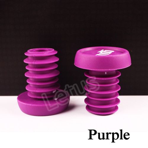 1pair Violet - Poignées Antidérapantes Et Bouchons De Cintre Pour Vélo, 2 Pièces, Fermes, Légères, Équilibrées, Compatibles Vtt, Bmx, Tour De France