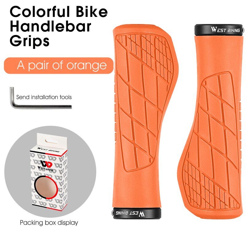 New B Orange - Poignes De Guidon Antidrapantes Pour Vtt/Bm...