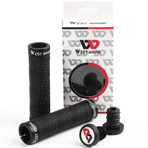 Le Noir - Poignées De Vélo À Verrouillage Bilatéral, Poignée De Vtt Super Souple, Accessoires De Cyclisme En Alliage'aluminium Antidérapant Pour Bmx, Guidon De Vélo De Freestyle