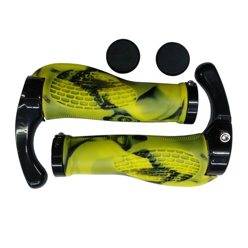 Jaune - Poignées Ergonomiques Pour Guidon De Vélo, Embouts De Barre, Prises Vtt Confortables, Pièces De Cyclisme, Poignées De Vélo Pour Vélo