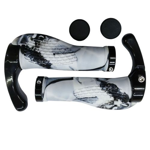 Blanc Noir - Poignées Ergonomiques Pour Guidon De Vélo, Embouts De Barre, Prises Vtt Confortables, Pièces De Cyclisme, Poignées De Vélo Pour Vélo