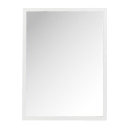 Miroir rectangulaire WAYT en bois blanc.