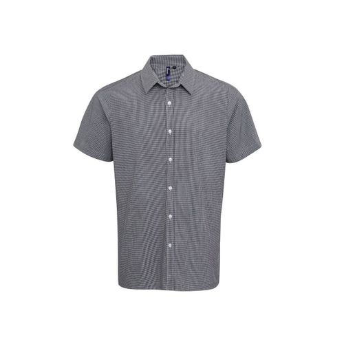 Chemise ? Carreaux Manches Courtes - Homme - Pr221 - Noir